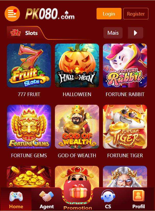 Pk080 Game Home Screen