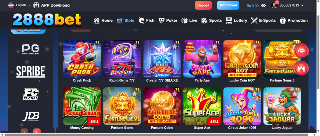 2888Bet Game APK Home Screen