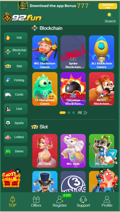 92 fun apk Home Screen