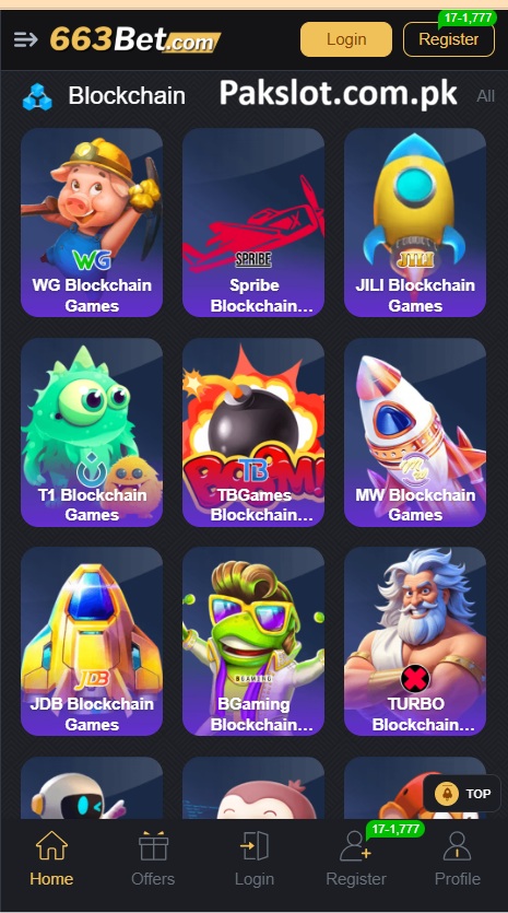 663Bet Game Home Screen