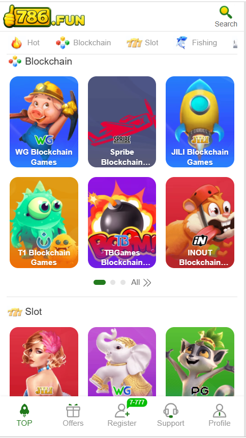 786Fun game APK Home Screen